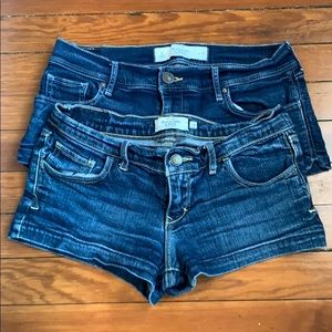 Abercrombie and Fitch Low Rise Denim Short Bundle